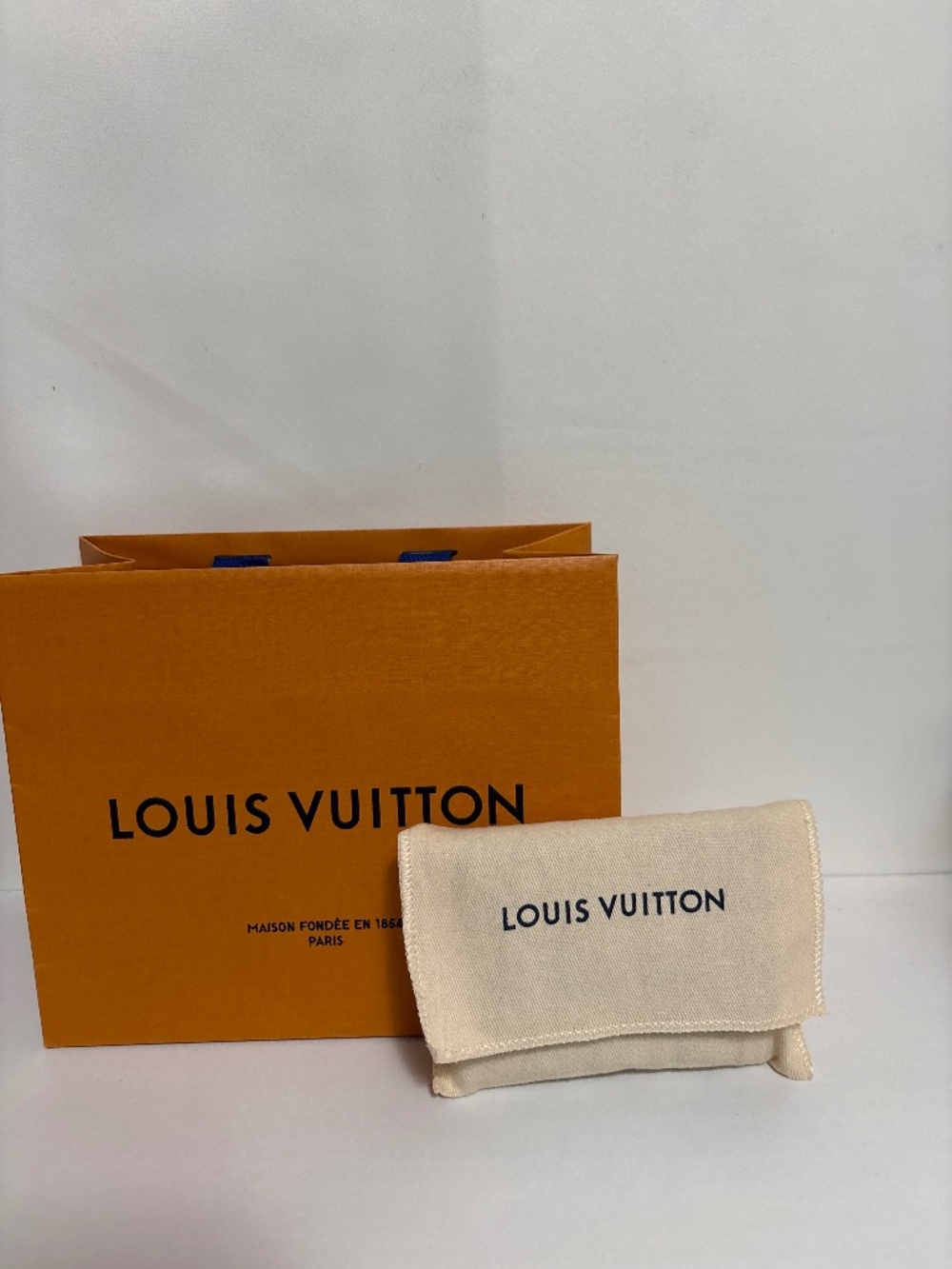Upcycled LV Wallet with paper Bag